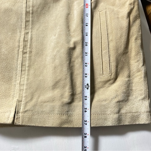 Junction West Leather Jacket Men's Beige Size M - Picture 12 of 16